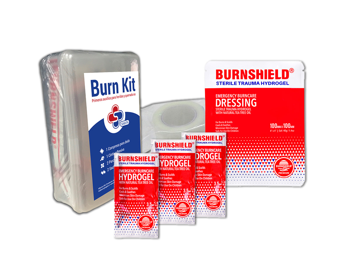 Kits de Primeros Auxilios y Quemaduras con Productos Burnshield®